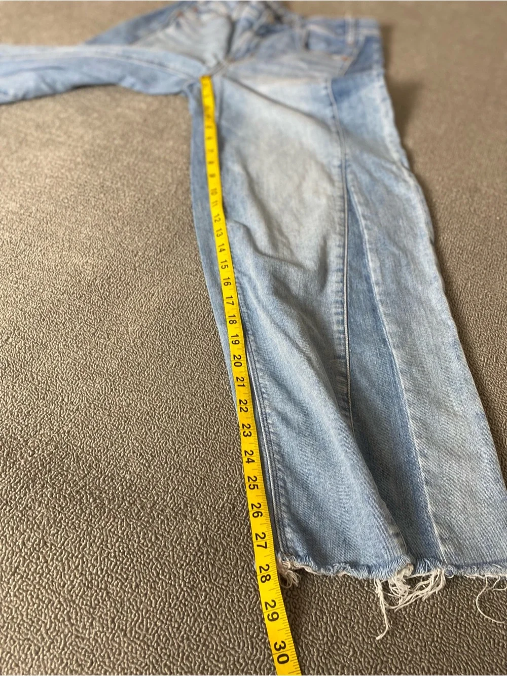 American Eagle Women’s Patchwork Stretch Low Rise Baggy Wide Leg Denim Jeans